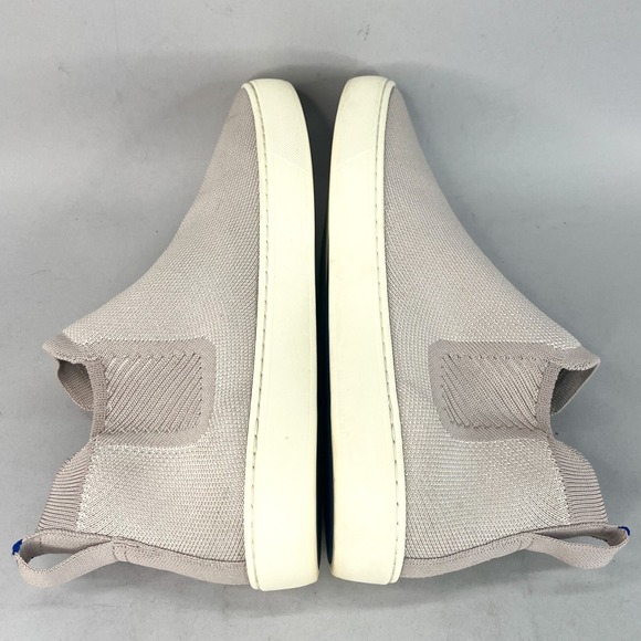 Rothys Womens 10.5 The Chelsea Boots Beige‎ Knit Sneaker Shoes Booties Pull On - Picture 9 of 12